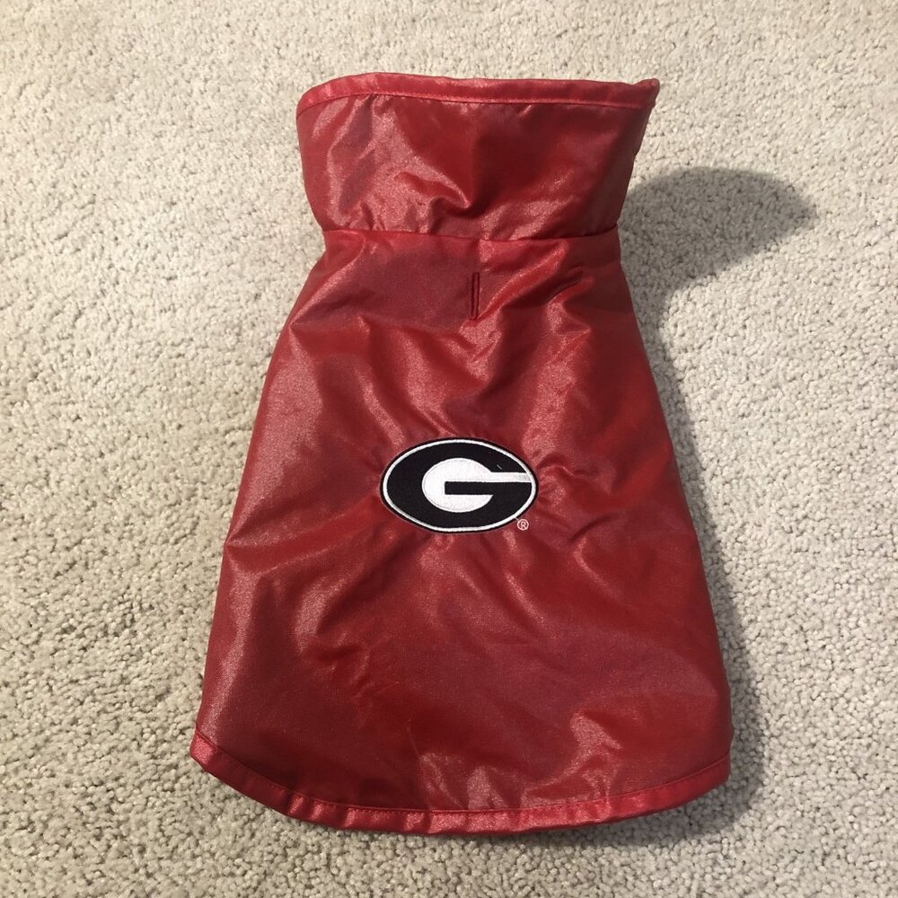 University of Georgia UGA Dog Outerwear Coat XXS Red Black Fleece Lining NWT NEW